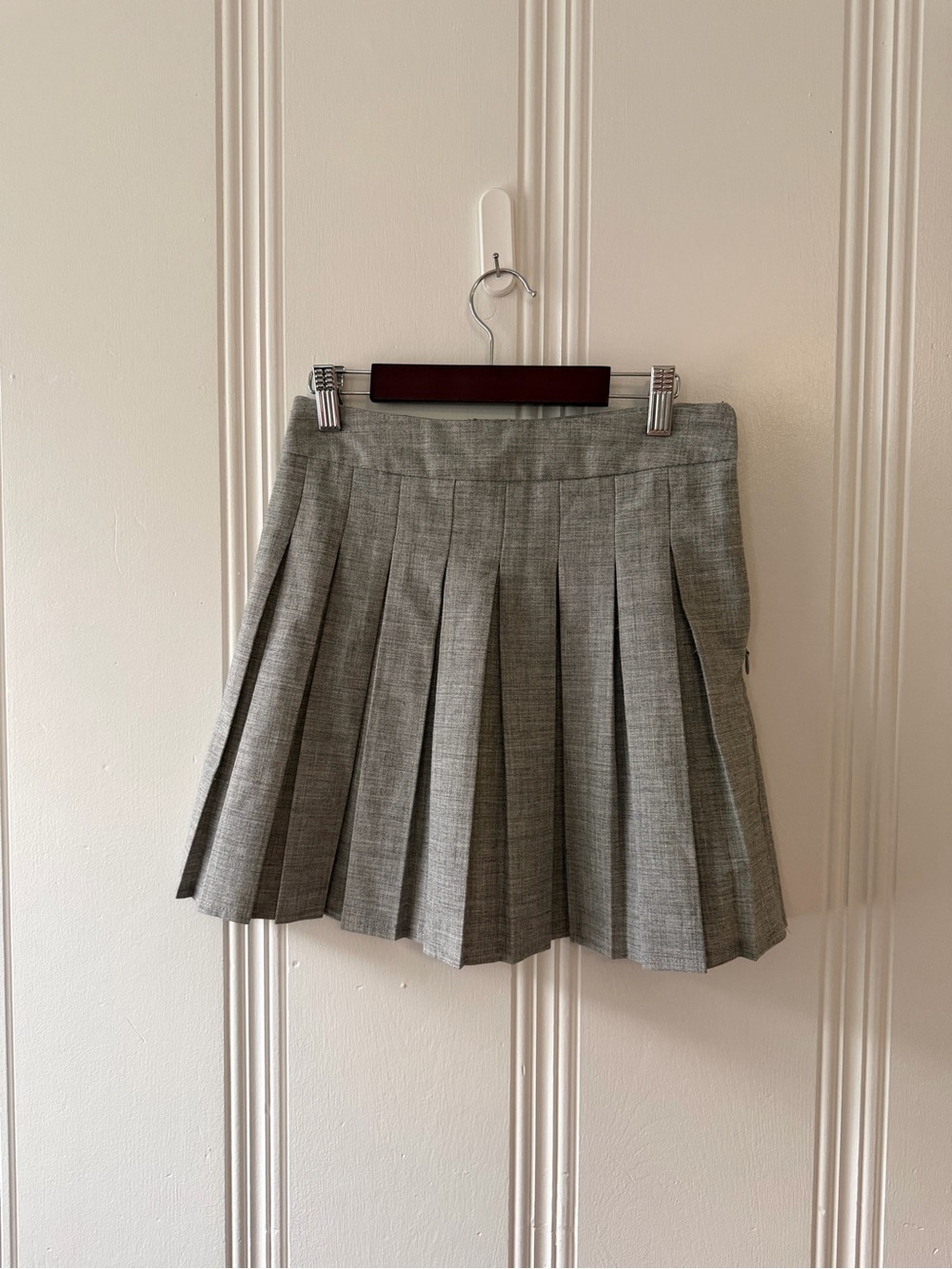 stradivarius Grey Pleated Mini Skirt